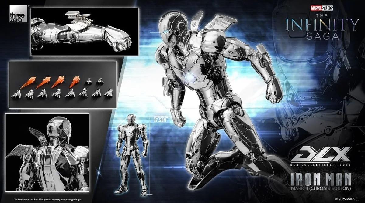 ThreeZero DLX Marvel's Iron Man Mark 2 (Chrome Edition) 1/12 Scale