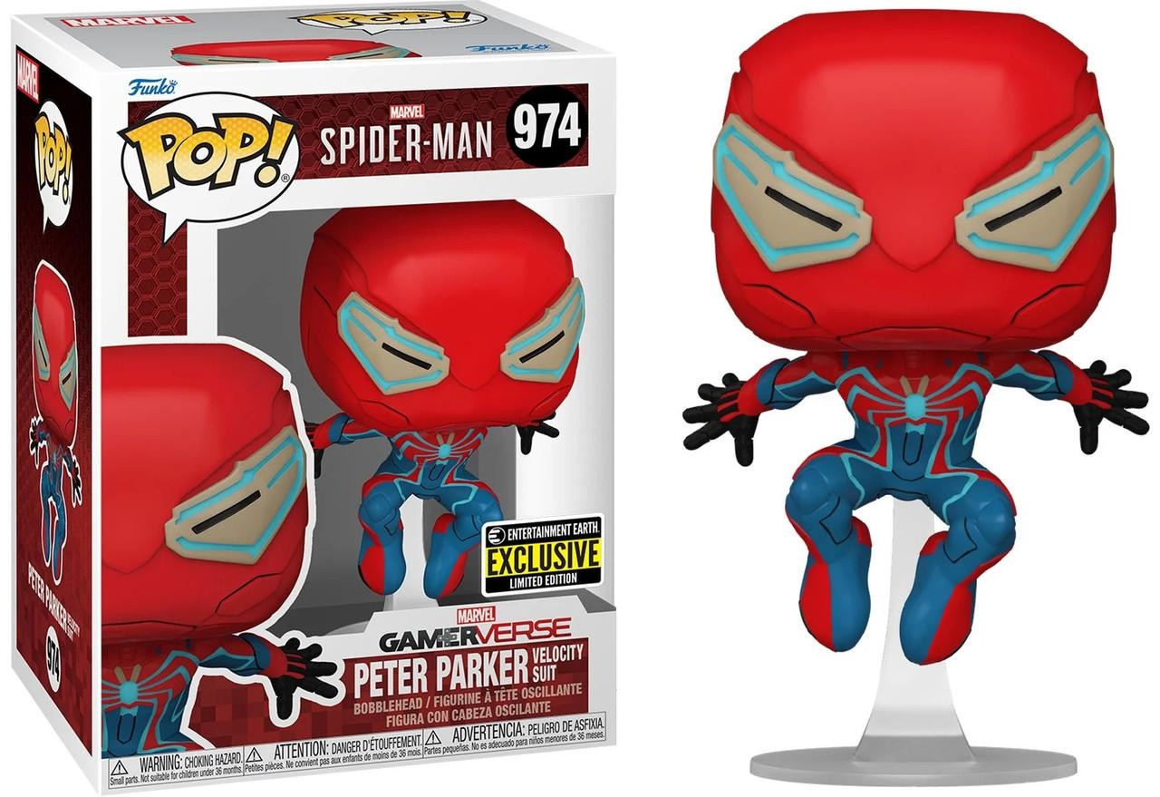 Funko Pop! Spider-Man 974 Peter Parker Velocity Suit [Gamerverse]  (Entertainment Earth Exclusive)