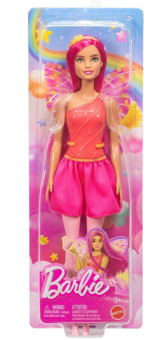 barbie fairy dress 1998 Bubble Fairy Barbie Doll Blonde Hair Pony Tail Pink Yellow Sparkle Dress