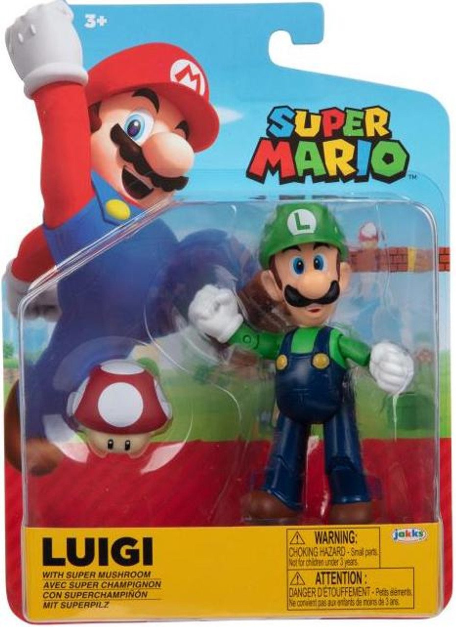 Jakks Pacific World of Nintendo Luigi with Super Mushroom 4
