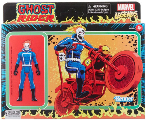  Hasbro Marvel Legends Retro 375 Collection Ghost Rider 3.75" Figure and Bike Set 