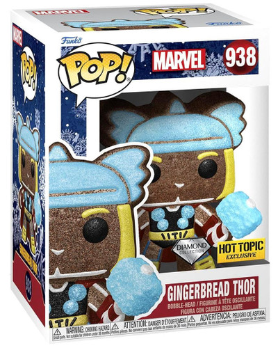  Funko Pop! Marvel 938 Gingerbread Thor (Diamond Hot Topic Exclusive) 