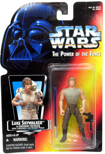  Kenner Star Wars Power of the Force Luke Skywalker (Dagobah) Short Saber 3.75" Figure 