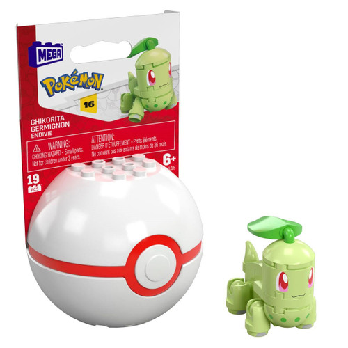  Mega Construx Pokemon PokeBall Chikorita 