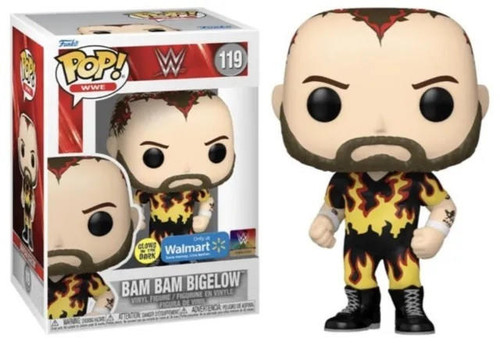  Funko Pop! WWE 119 Bam Bam Bigelow (Glow in the Dark Walmart Exclusive) 