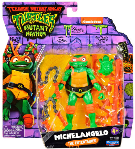 Playmates Teenage Mutant Ninja Turtles: Mutant Mayhem Movie Basic Michelangelo 4.5" Figure