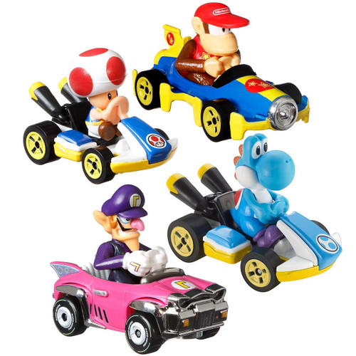  Mattel Hot Wheels Mario Kart 2023 Mix 3 Vehicle 4-Pack 