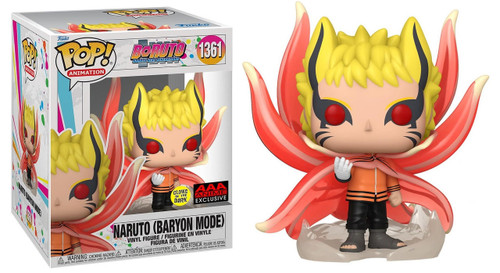  Funko Pop! Animation Boruto Nartuo Next Generations 1361 Naruto [Baryon Mode] (Glow in the Dark AAA Anime Exclusive) 