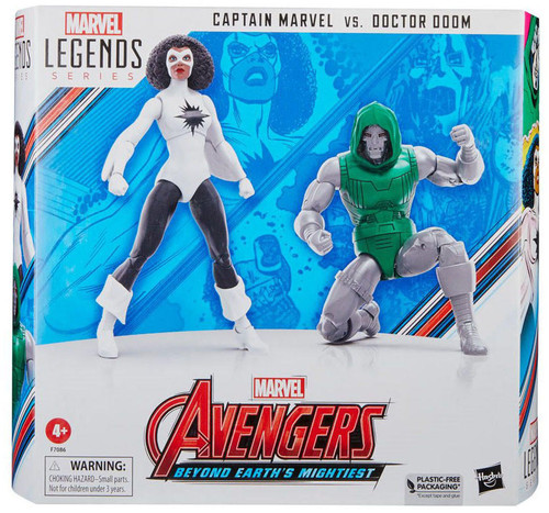  Hasbro Marvel Legends Avengers 60th Anniversary Captain Marvel vs. Doctor Doom 6" Figure Two-Pack 