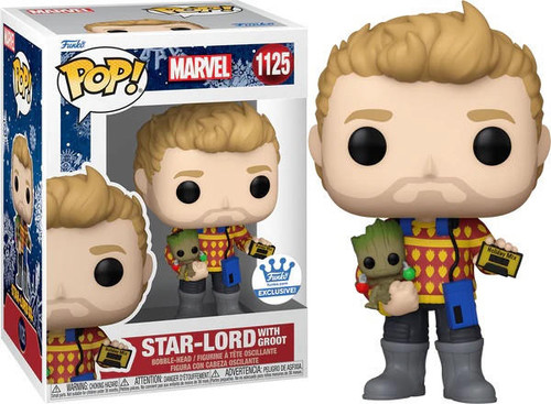  Funko Pop! Marvel 1125 Star-Lord with Groot (Funko Exclusive) 