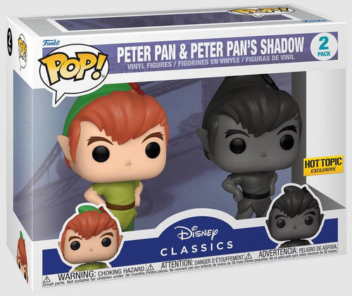  Funko Pop! Disney Peter Pan & Peter Pan's Shadow 2 Pack (Hot Topic Exclusive) 