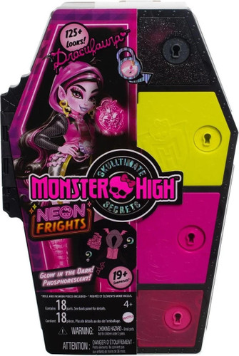  Mattel Monster High Neon Frights Draculaura 10.5" Fashion Doll 