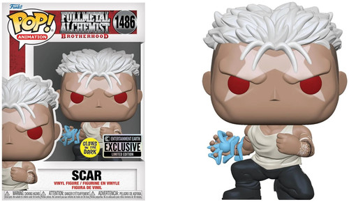 Funko Pop! Animation Fullmetal Alchemist Brotherhood 1486 Scar [Glow In The Dark] (Entertainment Earth)