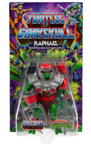 Mattel Teenage Mutant Ninja Turtles Masters of the UniverseTurtles of Grayskull Raphael 5.5" Figure 