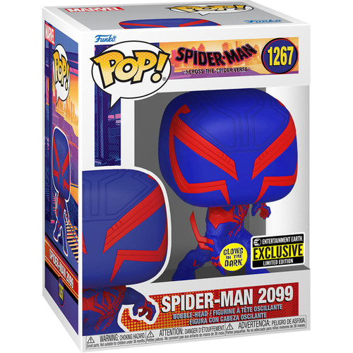 Funko Pop! Marvel Spider-Man Across the Spider-verse1267 Spider-Man 2099 [Glow In the Dark] (Entertainment Earth Exlcusive)