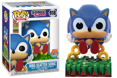  Funko Pop! Games Sonic the Hedgehog 918 Ring Scatter Sonic (PX Previews Exclusive) 