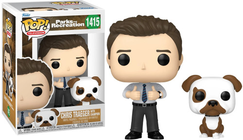 Funko Pop! Television Parks and Recreation 1415 Chris Traeger with Champion