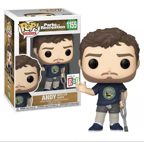 Funko Pop! Television Parks and Recreation 1155 Andy With Cast Legs (Go! Exclusive)