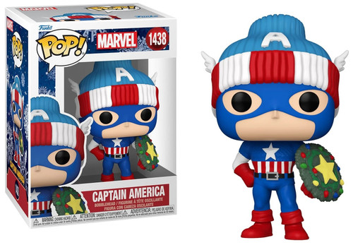Funko Pop! Marvel 1438 Holiday Captain America Vinyl Figure