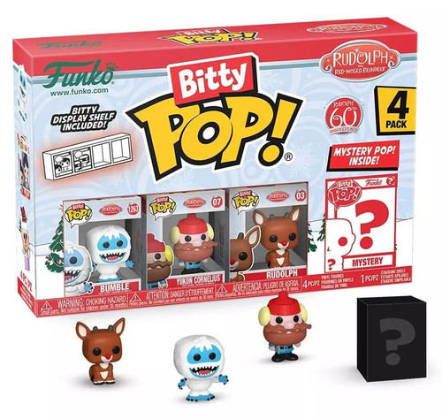  Funko Bitty Pop! Rudolph the Red-Nosed Reindeer Bumble Mini-Figure 4 Pack 