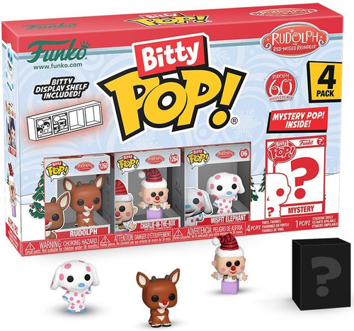  Funko Bitty Pop! Rudolph the Red-Nosed Reindeer Rudolph Mini-Figure 4 Pack 
