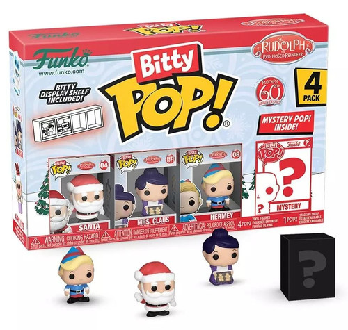  Funko Bitty Pop! Rudolph the Red-Nosed Reindeer Santa Mini-Figure 4 Pack 