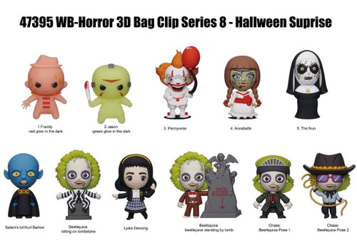 Monogram WB Horror Series 8 3D Foam Bag Clips