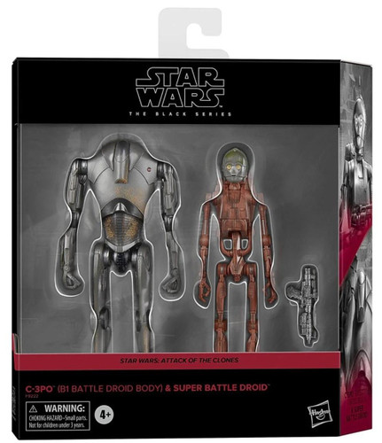  Hasbro Star Wars The Black Series C-3PO (B1 Battle Droid Body) & Super Battle Droid 6" Figure 2-Pack 