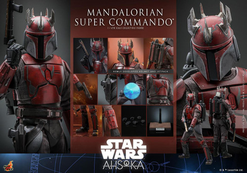  Hot Toys Star Wars Ahsoka Series Mandalorian Super Commando 1/6 Scale Figure 