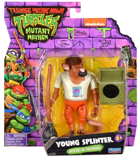 Playmates Teenage Mutant Ninja Turtles Mutant Mayhem Young Splinter 4.5" Figure