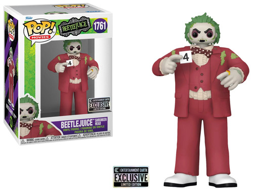 Funko Pop! Movies Beetlejuice Beetlejuice 1761 Beetlejuice Shrunken Head (Entertainment Earth Exclusive)