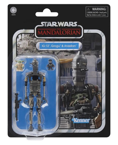  Hasbro Star Wars The Vintage Collection IG-12, Grogu, & Anzellan 3.75" Scale Figure Set 