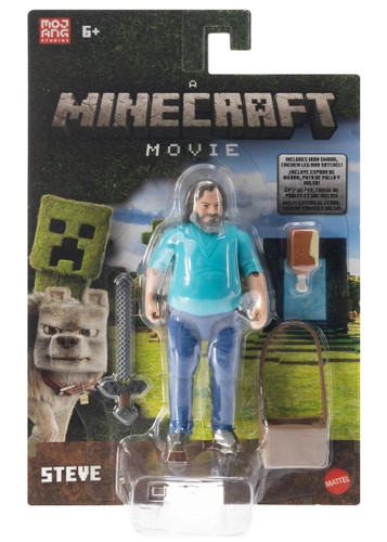 Mattel A Minecraft Movie Steve 4" Figure