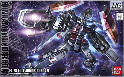  Bandai Mobile Suit Gundam Thunderbolt Full Armor Anime Color 1/144 Scale High Grade Model Kit 
