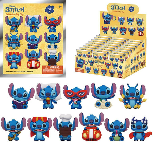  Monogram Disney Lilo & Stitch Series 7 3D Foam Bag Clips 