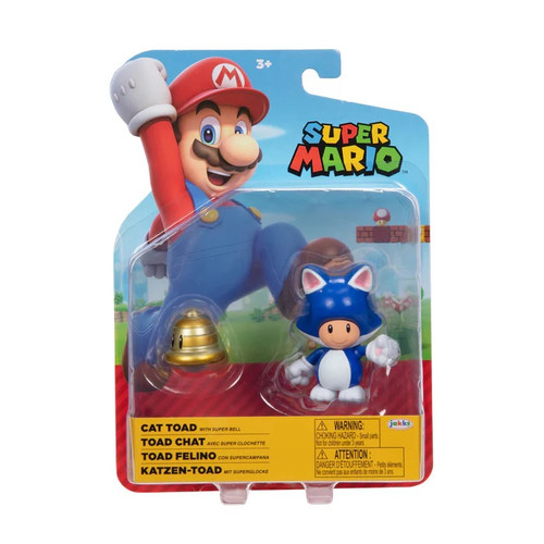 Jakks Pacific World of Nintendo Super Mario Bros Cat Toad 4.5"