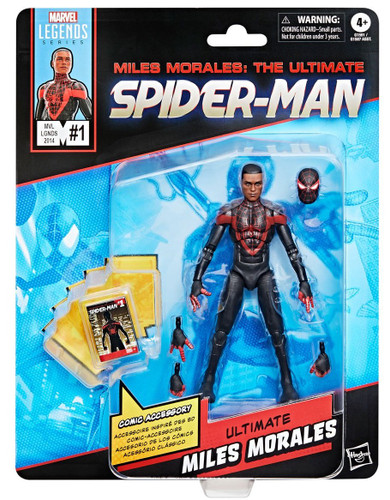 Hasbro Marvel Legends Comic-Inspired Retro Card Ultimate Miles Morales 6" Figure