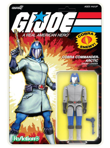  Super 7 G.I. Joe ReAction+ Cobra Commander (Arctic, Cartoon) 3.75" Figure 
