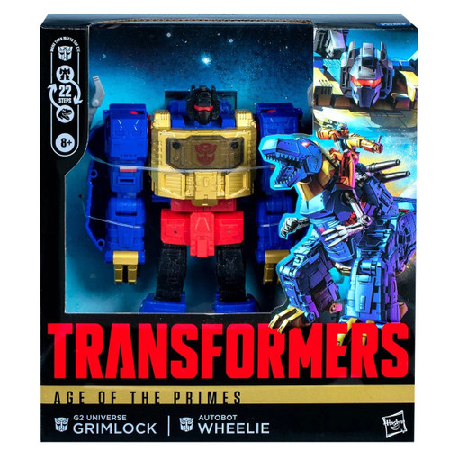 Hasbro Transformers Age of the Primes Leader Class G2 Universe Grimlock and Autobot Wheelie