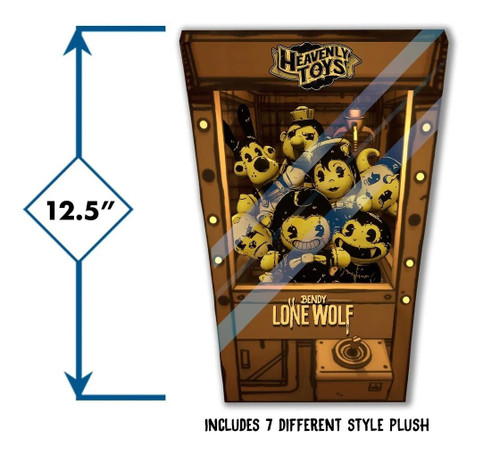  Jakks Pacific Bendy and the Ink Machine 3" Pancake Mini Plush Crane Game 