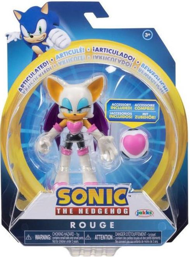  Jakks Pacific Sonic The Hedgehog Rouge With Heart Bomb 4.5" Figure 