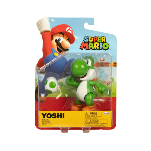 Jakks Pacific World of Nintendo Super Mario Green Yoshi With Egg 4" Figure 