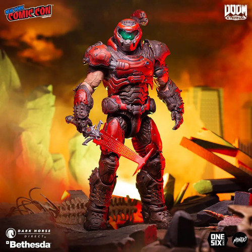 Mondo Doom Eternal Doom Slayer Crimson Variant 1/6 Scale Figure