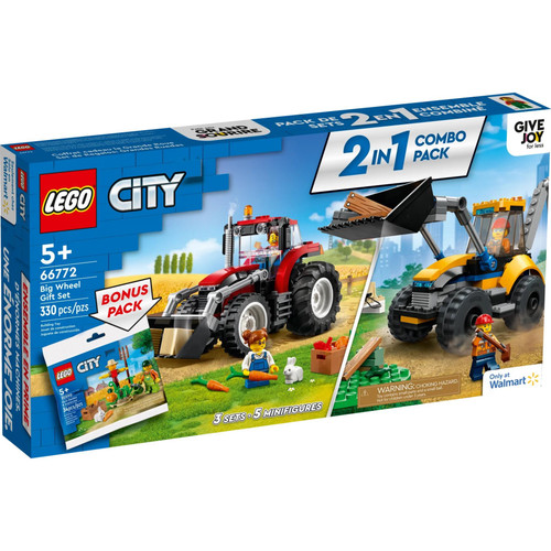 LEGO City 66772 2-in-1 Big Wheel Gift Set