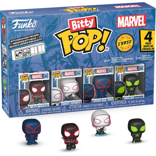 Funko Bitty POP! Spider-Man Miles Morales Mini-Figure 4-Pack