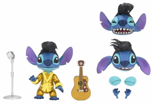 Neca Disney Lilo and Stitch Ultimate Elvis as Stitch in Gold Suit Figure