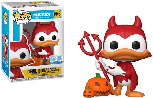 Funko Pop! Disney Mickey and Friends 1446 Devil Donald with Pumpkin (Specialty Series)