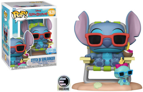 Funko Pop! Disney Lilo & Stitch 1639 Stitch in Sunlounger (Entertainment Earth Exclusive)