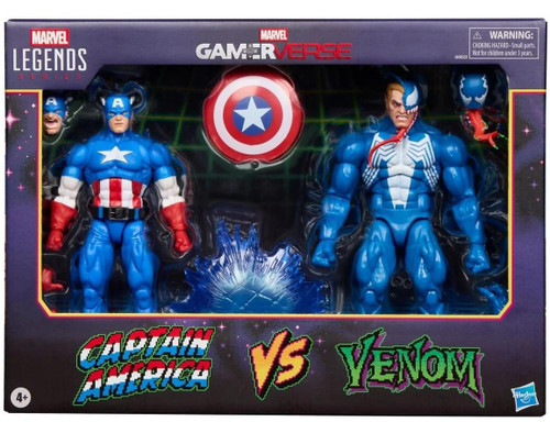  Hasbro Marvel Legends Gamerverse Captain America vs. Venom 6" Figure 2-Pack 