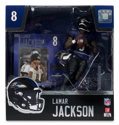 McFarlane SportsPicks 2025 NFL Baltimore Ravens Lamar Jackson Alternate Jersey 7" Posed Figure